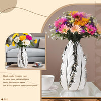 Silver Ceramic Vase