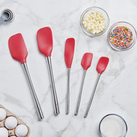 Red Silicone Spatulas (Set of 5)