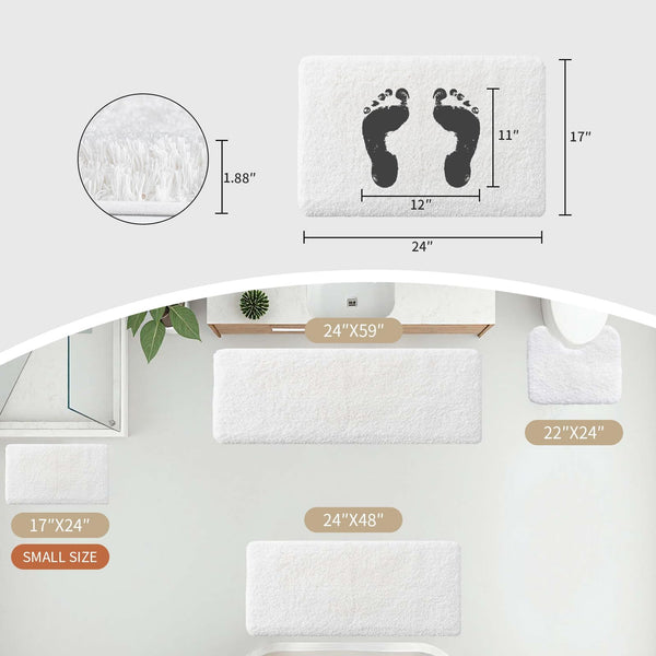 White Plush Bath Mat