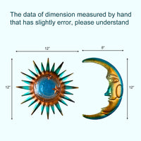 Sun & Moon Metal Wall Decor (Set of 2)
