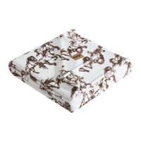 Brown Plush Throw Blanket