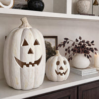 White Terracotta Pumpkin Lantern