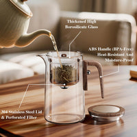 Glass Teapot with Infuser Brown