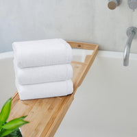 White Cotton Hand Towels (Set of 8)