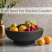 Black Stone Fruit Bowl