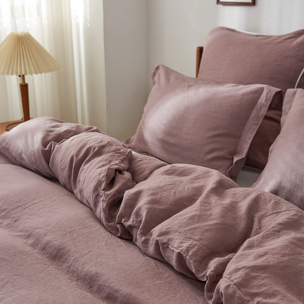 Purple Linen Pillowcases (Set of 2)
