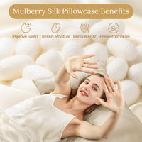 Beige Mulberry Silk Pillowcase