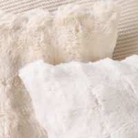 Cream Faux Wool Pillow Cover (Set of 2)