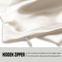 Beige Silk Pillowcase