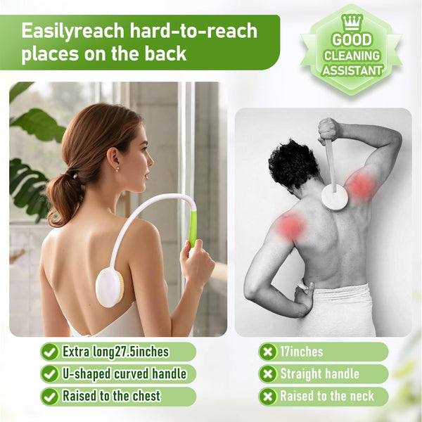 Long-Handle Loofah Bath Brush