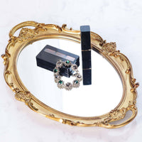 Gold Mirrored Oval Tray