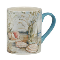 Coastal Ceramic Mugs (Set of 4)
