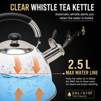 White Floral Enamel Kettle