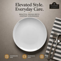 White Coupe Dinner Plates (Set of 12)