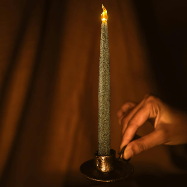 Gold LED Taper Candles (Set of 2)