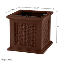 Brown Rattan Planter Box