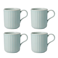 Ice Blue Stoneware Mugs (Set of 4)