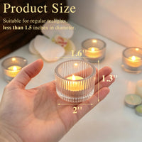 Clear Glass Tealight Holders (Set of 24)