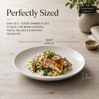 White Coupe Dinner Plates (Set of 12)