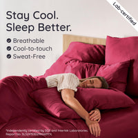 Burgundy Bamboo Pillowcases (Set of 2)