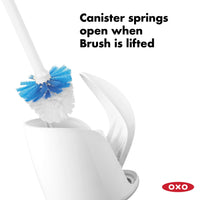 White Toilet Brush & Canister (Set of 6)