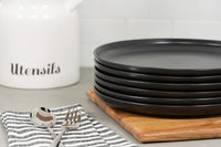 Matte Black Dinner Plates (Set of 6)