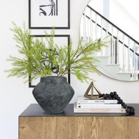 Black Distressed Ceramic Vase