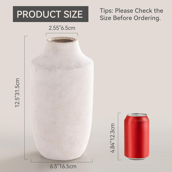 Off-White Terracotta Vase