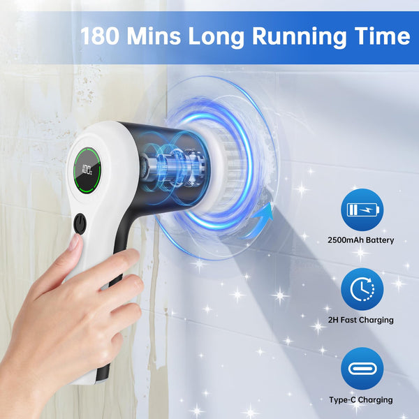 White Electric Spin Scrubber
