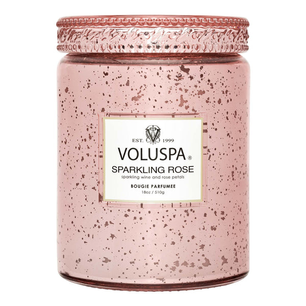 Sparkling Rose Candle Jar
