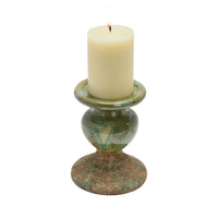 Green Terracotta Pillar Candle Holder