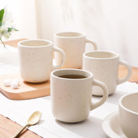 Sea Salt White Mugs (Set of 4)