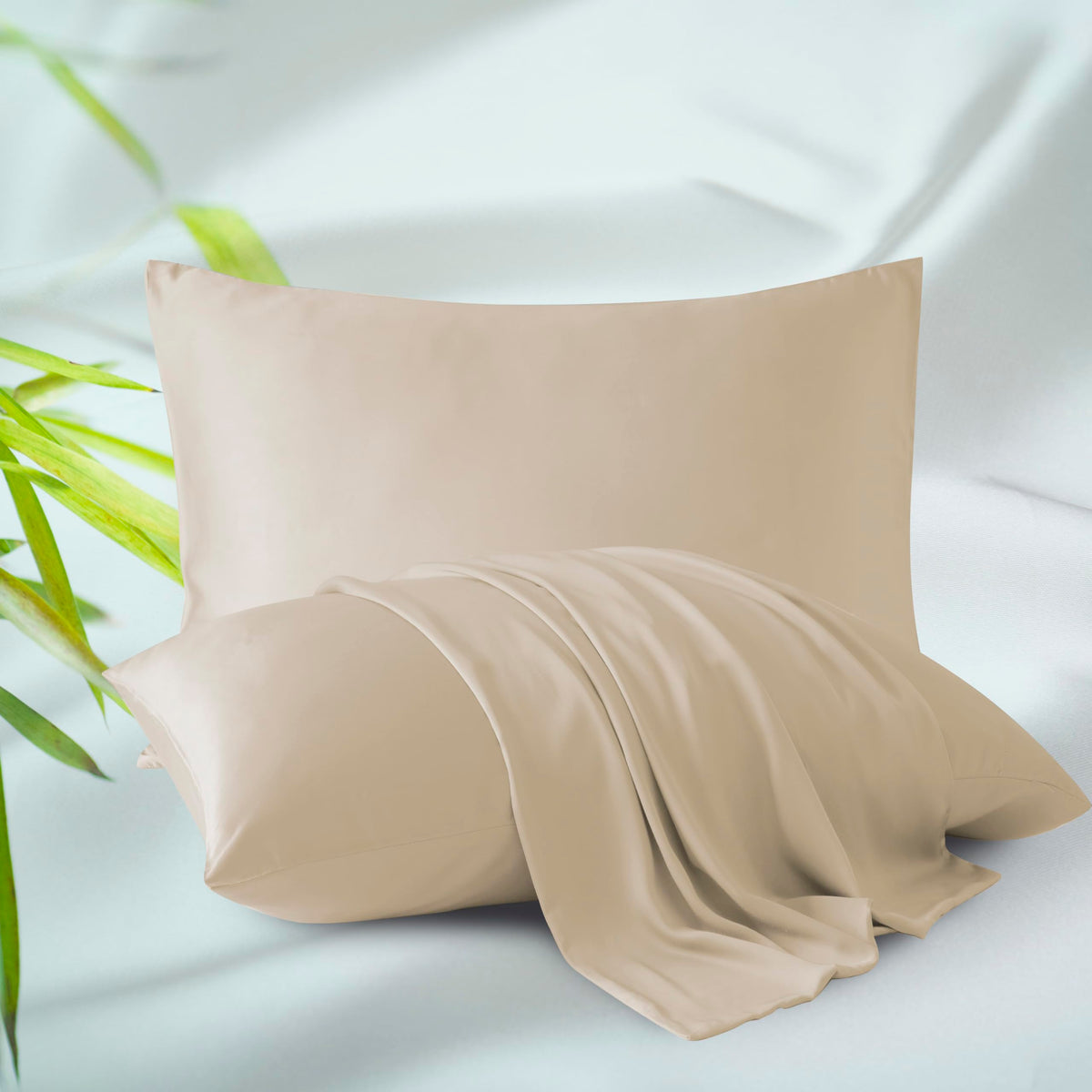 Beige Bamboo Pillowcases (Set of 4)
