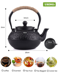 Black Cast Iron Teapot