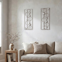 Silver Metal Wall Sculpture (Set of 2)