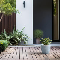 Blue-Gray Concrete Bowl Planter