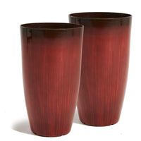 Red Glossy Planters (Set of 2)
