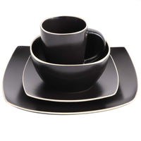 Matte Black Dinnerware Set (Set of 16)