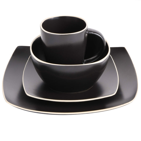 Matte Black Dinnerware Set (Set of 16)