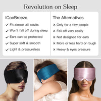 Cooling Black Silk Eye Mask