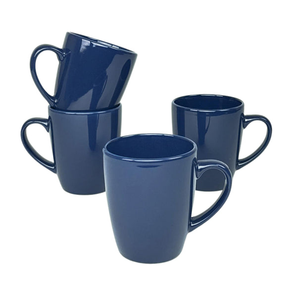 Cobalt Stoneware Mugs (Set of 4)