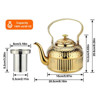 Gold Steel Infuser Teapot