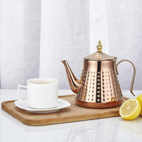 Copper Hammered Teapot with Infuser