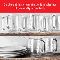 Double-Wall Coffee Glasses (Set of 4)