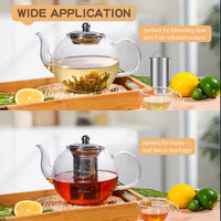 Clear Glass Infuser Teapot