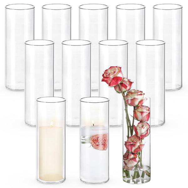 Ten-Inch Cylinder Vases (Set of 12)