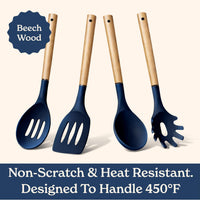 Navy Silicone Utensils (Set of 8)