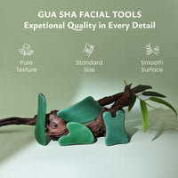 Green Gua Sha Tools (Set of 4)