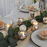 Silver Mercury Glass Votives (Set of 24)