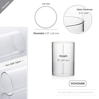 Clear Glass Hurricane Candle Sleeve